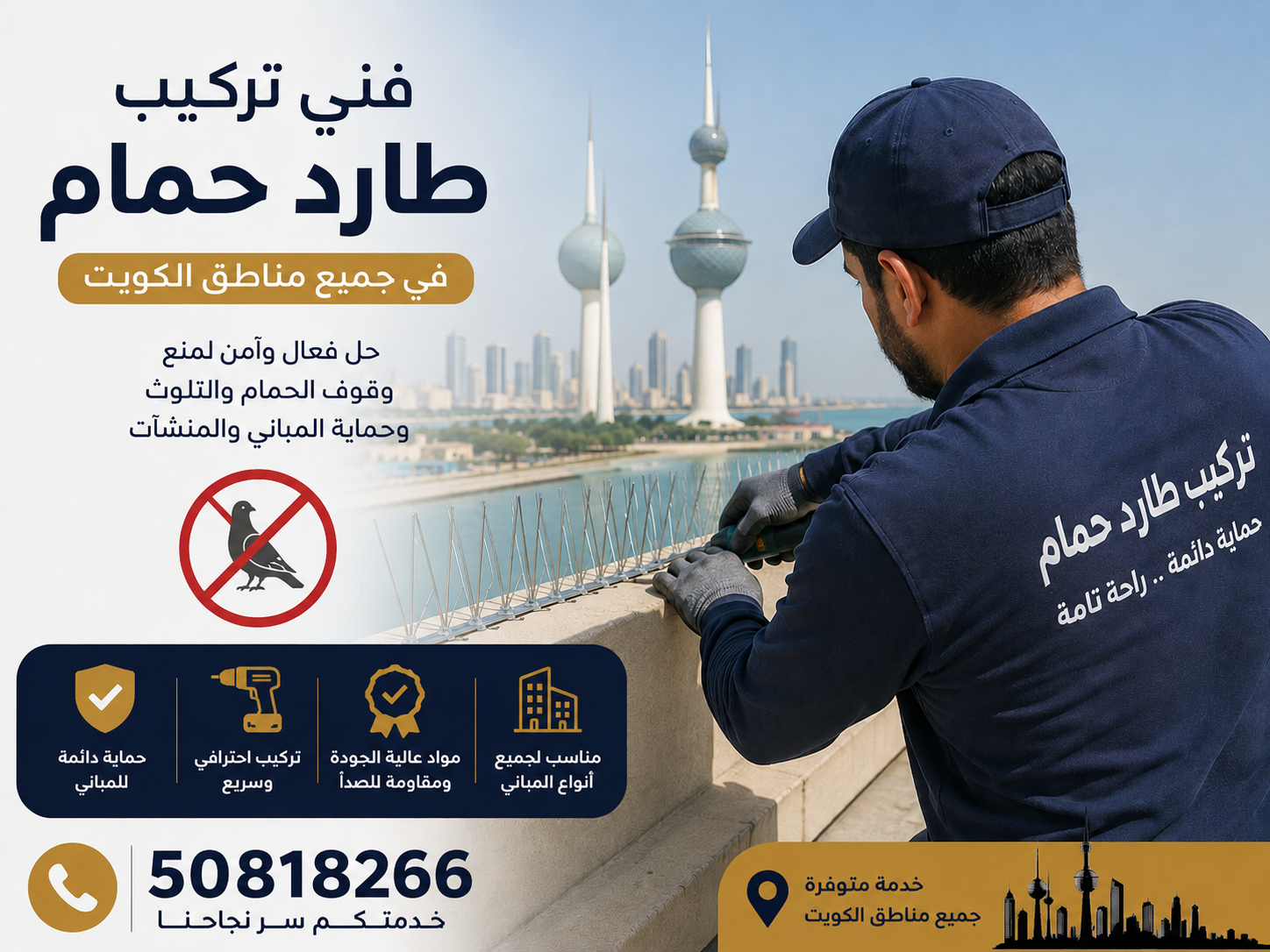 رقم فني طارد حمام الكويت 99022134